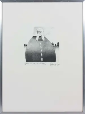 AcheterSjouke Heins - Litho, Gisteren was het nog niet droog - Ingelijst? Enchérissez de 50!