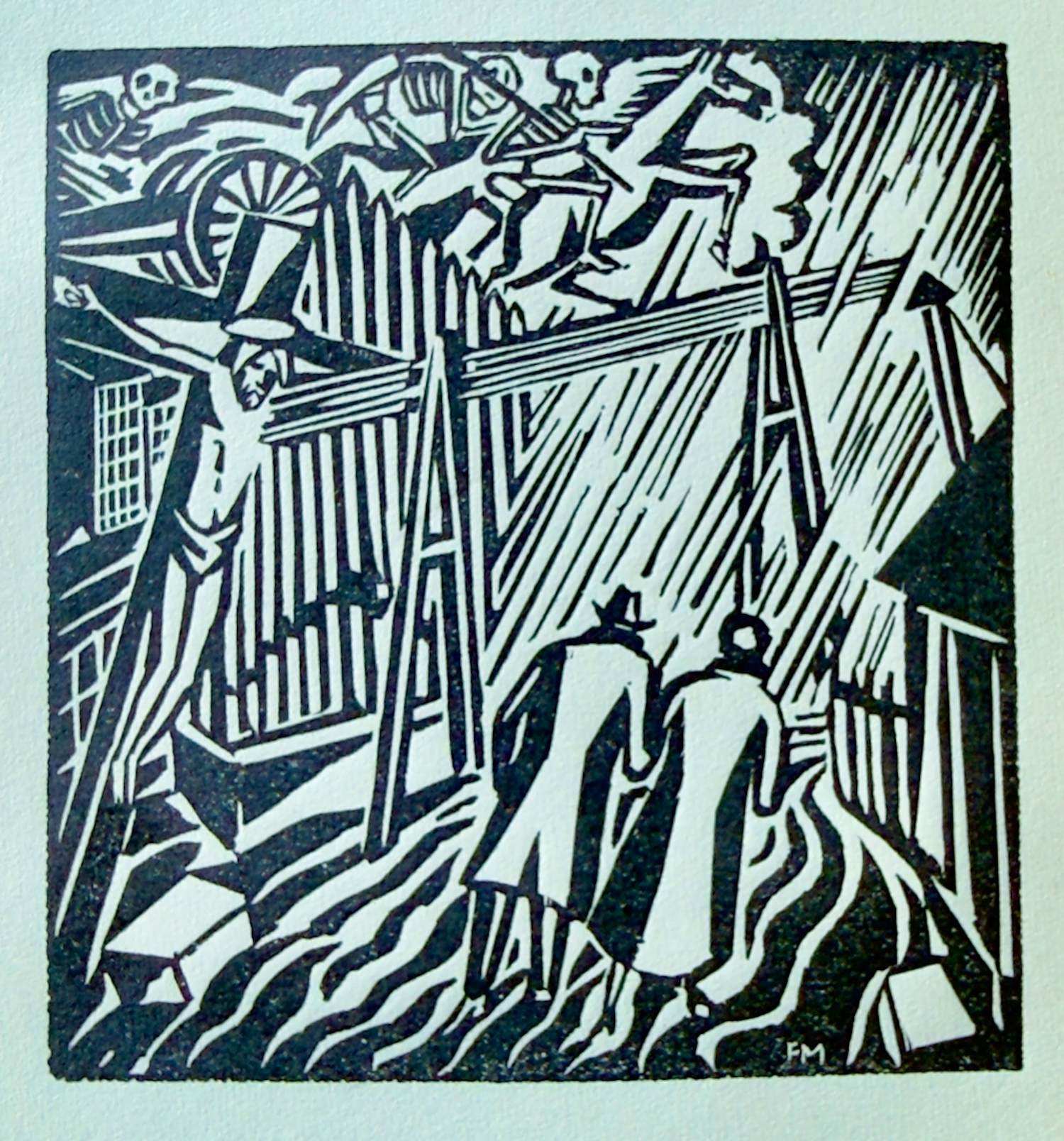 Frans Masereel - Die apokalyptischen Reiter. Original-Holzschnitt 1920 kopen? Bied vanaf 50!