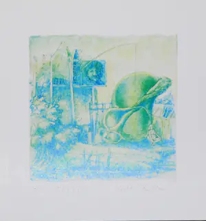 Volker Ritters - e.a: zes handgesigneerde zeefdrukken: Alchemist, Landschappen I t/m V kopen? Bied vanaf 35!