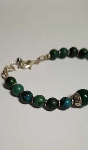 Nieuwe Armband van natuurlijke turquoise en groene Jade kopen? Bied vanaf 80!
