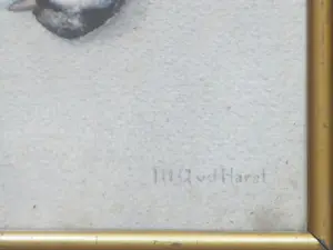 Marie van der Harst - Dode mees - Aquarel kopen? Bied vanaf 100!