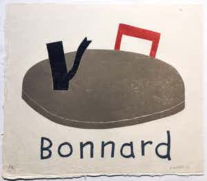 Klaas Gubbels - houtdruk ‘Bonnard’ - 2010 - oplage 22/25. verkocht voor € 375!