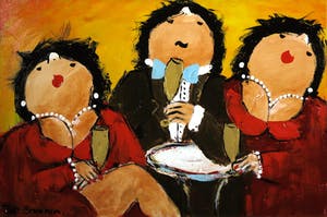 Theo Broeren - Acryl op doek, Overleg in NYC (Groot) kopen? Bied vanaf 100!