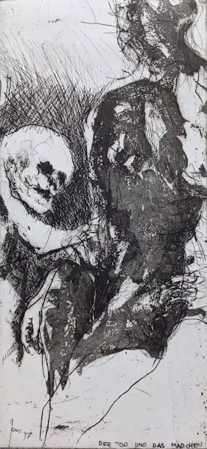 Herwig Zens - Der Tod und das Mädchen, ets verkocht voor € 40!