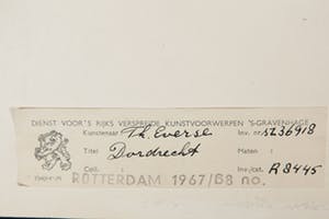 Dook Everse - Daken van Dordrecht -1967 -potlood op dun karton - BKR Rotterdam kopen? Bied vanaf 20!