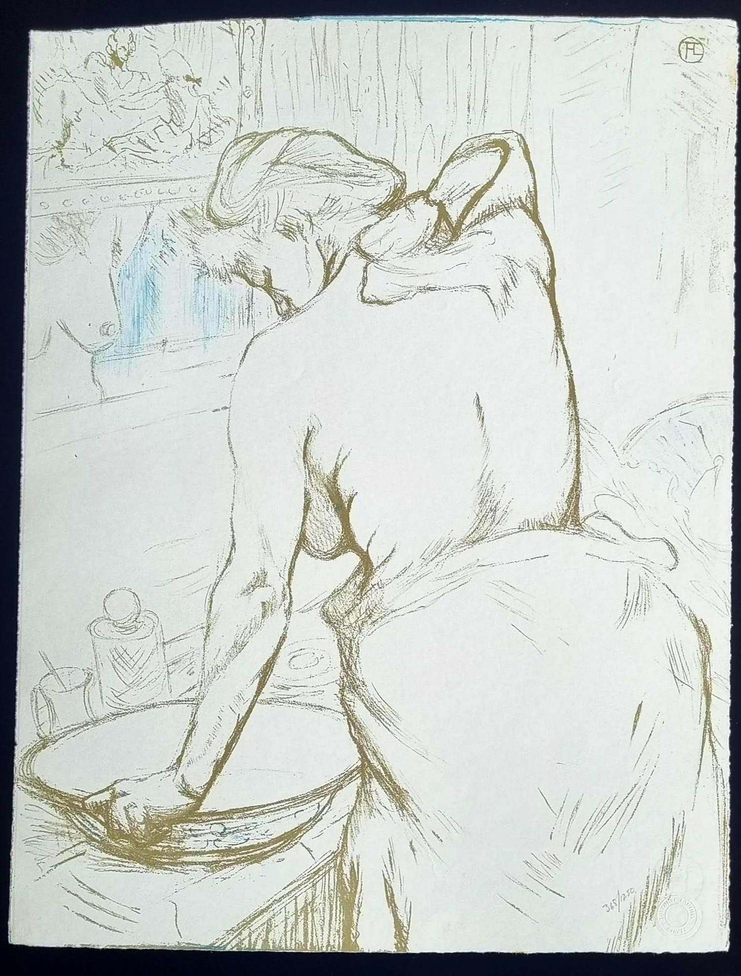 Henri de Toulouse-Lautrec - la toilette - Femme qui se lave verkocht voor € 80!