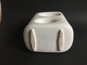 Bertoncello - Witte keramiek vaas met 2 gaten kopen? Bied vanaf 1!