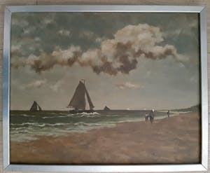 Niet of onleesbaar gesigneerd - Strand en zeegezicht kopen? Bied vanaf 1!