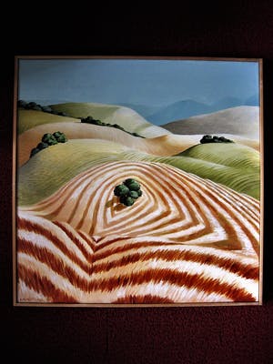 Erna van Mondfrans - Groot olieverf "Frankrijk Landschap Ariège Pyreneeën" gesigneerd kopen? Bied vanaf 80!