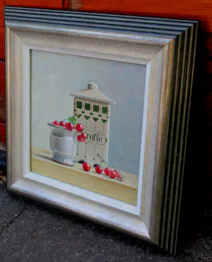 Buy Piet Gutter - Ingelijste olieverf op board: Stilleven - 1996 (nette lijst!)? Bid from 899!