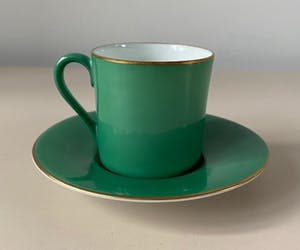 Niet of onleesbaar gesigneerd - Gebr. Schönau Hüttensteinach - Acht Art Deco Mokka kop- en schotels kopen? Bied vanaf 1!