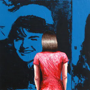AcheterGerard Boersma - Jackie (Vrouw kijkend naar portret van Jackie Kennedy door Andy Warhol)? Enchérissez de 75!