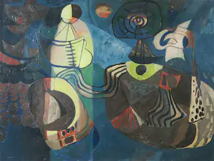 Wim Kersten - Olieverf op board, Vuurtoreneiland - Ingelijst (Groot) kopen? Bied vanaf 500!