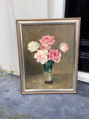 Albert Mulder - C5049, Stilleven met rozen in kristallen vaas kopen? Bied vanaf 200!