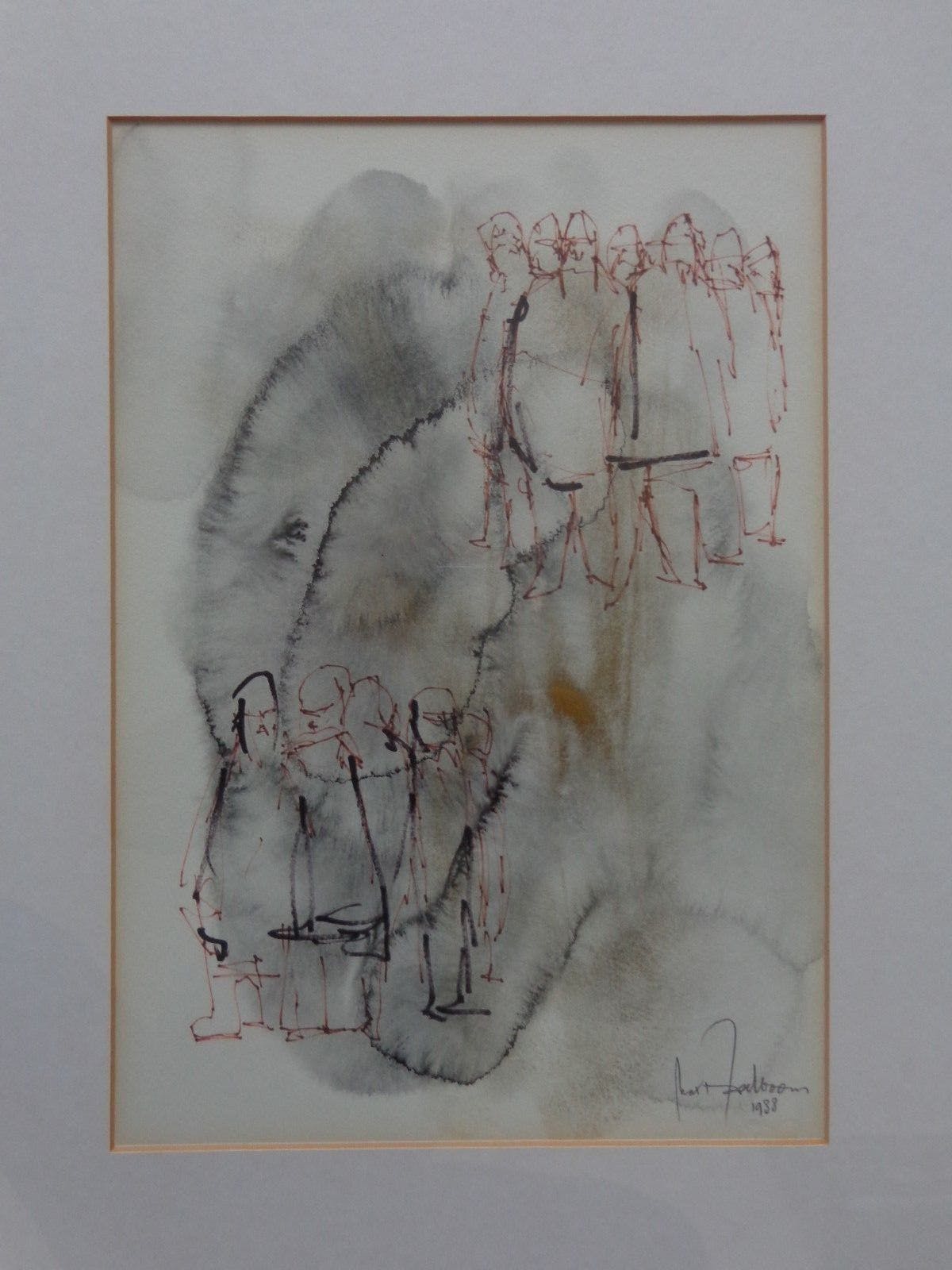 Max Appelboom - FIGUREN / ORIGINEEL WERK / 65x50cm / KADER / SIG / 1988 kopen? Bied vanaf 70!