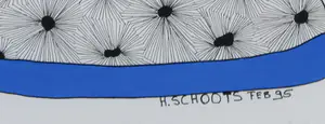 Hans Schoots - Gouache en inkt op papier, Zonder titel - Ingelijst kopen? Bied vanaf 1!