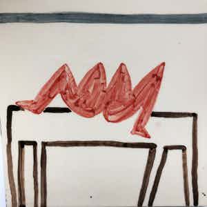 Klaas Gubbels - Naakt op tafel (tegel) verkocht voor € 225!