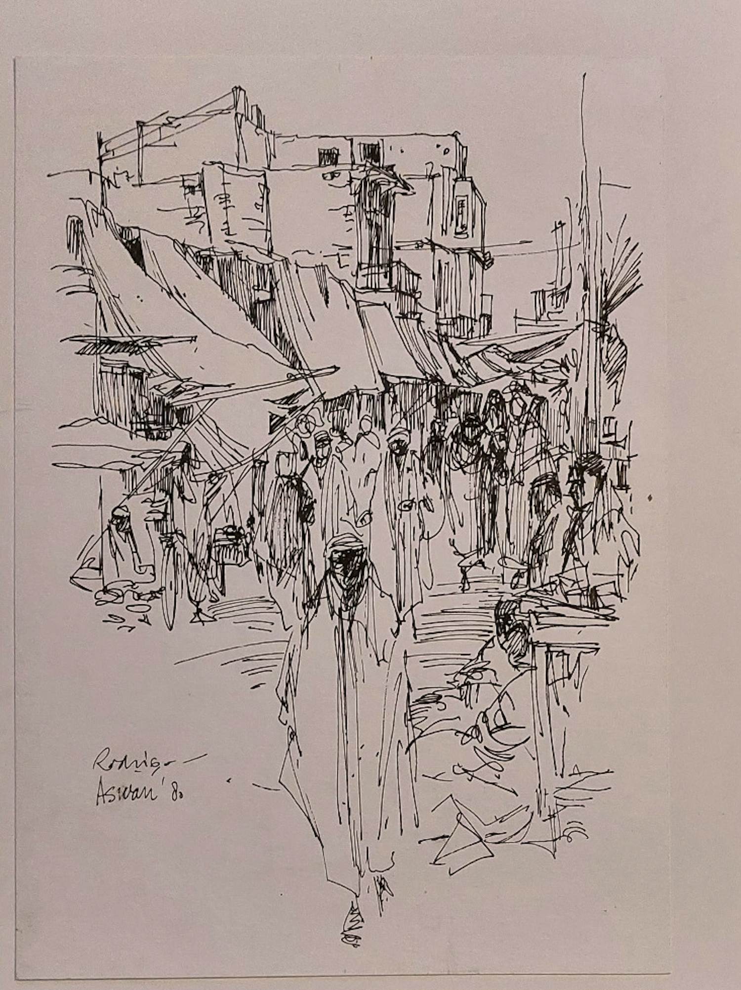 Jan Rodrigo - Stadsgezicht Aswan (Egypte) kopen? Bied vanaf 50!