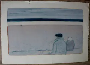 Hans Potthof - Litho: Op het strand kopen? Bied vanaf 99!