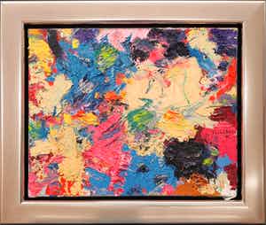 Jan van Lokhorst - Olieverf op doek, De la terre - Ingelijst verkocht voor € 500!