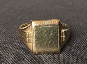 9K Goud - herenring in geelgoud, volledig gekeurd kopen? Bied vanaf 25!