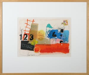 Theo Koster - Zeefdruk en collage, Zonder titel - Ingelijst kopen? Bied vanaf 35!