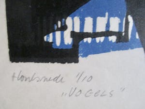 Akke Sins - Houtsnede "Vogels" kleine oplage kopen? Bied vanaf 60!