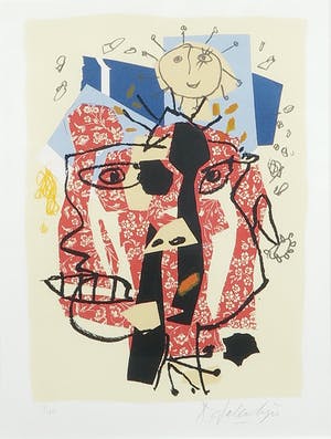 Kees Salentijn - Zeefdruk, Pam Comido I, Ingelijst kopen? Bied vanaf 1!