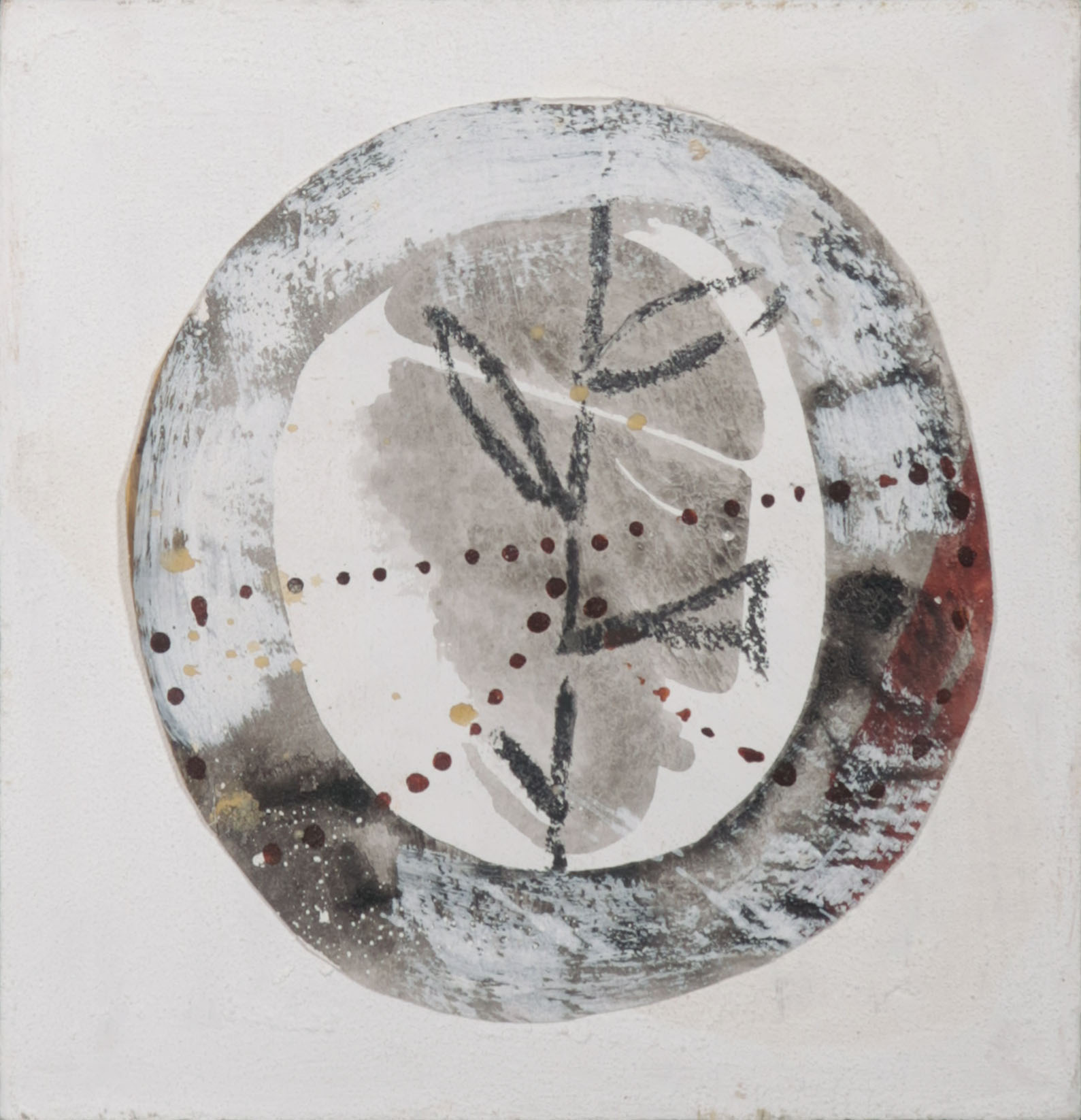 Harmen van der Tuin - Gemengde techniek, o.a. structuurverf en krijt, Circle kopen? Bied vanaf 80!