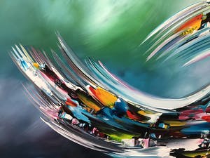 Gena - Abstract Blue kopen? Bied vanaf 300!