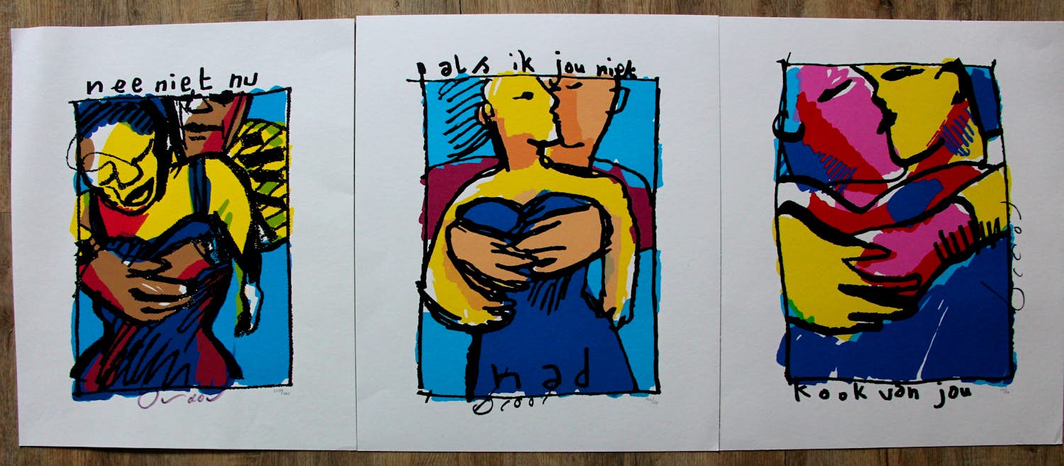Herman Brood - complete serie van 3 zeefdrukken (zelden compleet aangeboden!) kopen? Bied vanaf 1595!