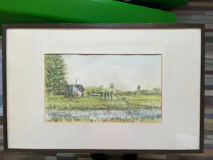 Ton Cramer - Landschap Vleuten met zicht op de Hamtoren kopen? Bied vanaf 30!