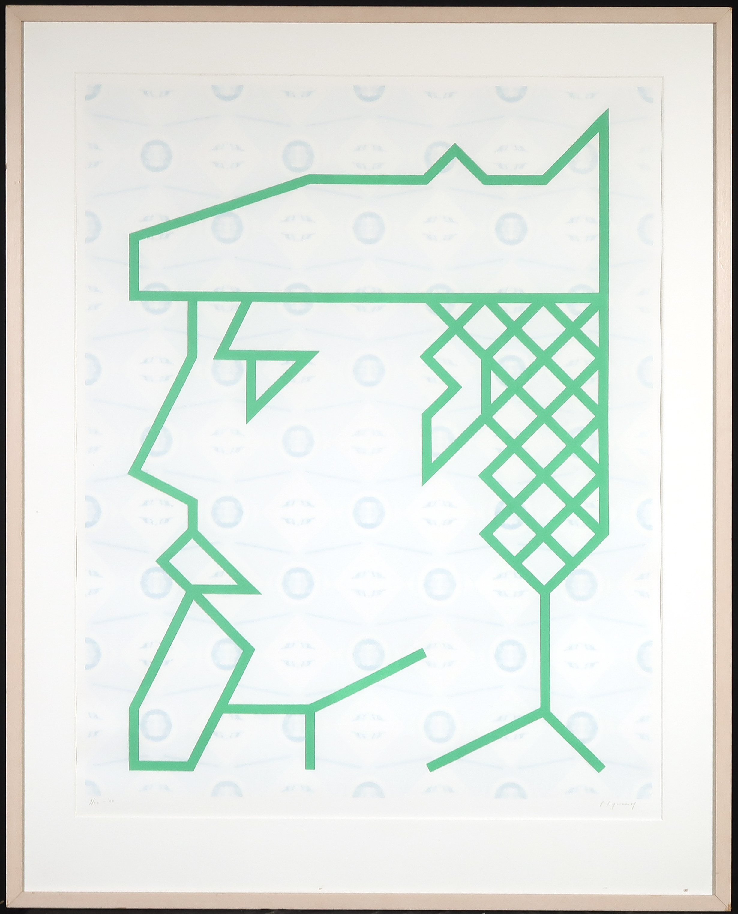 Pieter Bijwaard - Zeefdruk, Jager - Ingelijst (Groot) verkocht voor € 35!