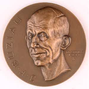 Marian Gobius - Bronzen penning: Johan Buziau, 1938 verkocht voor € 50!