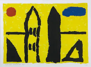 Harrie Gerritz - Zeefdruk op papier, Yellow Summer - Ingelijst kopen? Bied vanaf 80!