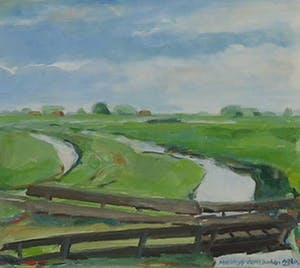 Matthijs den Ouden - Gouache, Landschap - Ingelijst kopen? Bied vanaf 1!