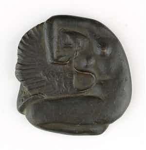 Fred Carasso - Bronzen penning: Leda en de Zwaan, 1967 verkocht voor € 120!