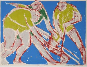 Jan Bezemer - Litho, Hockeyers kopen? Bied vanaf 50!