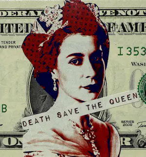 Death NYC - Collage op Amerikaanse Dollar | 'Death save the Queen' | 2012 kopen? Bied vanaf 20!