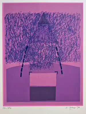 Renaat Ivens - compositie met roze verkauft für € 95!