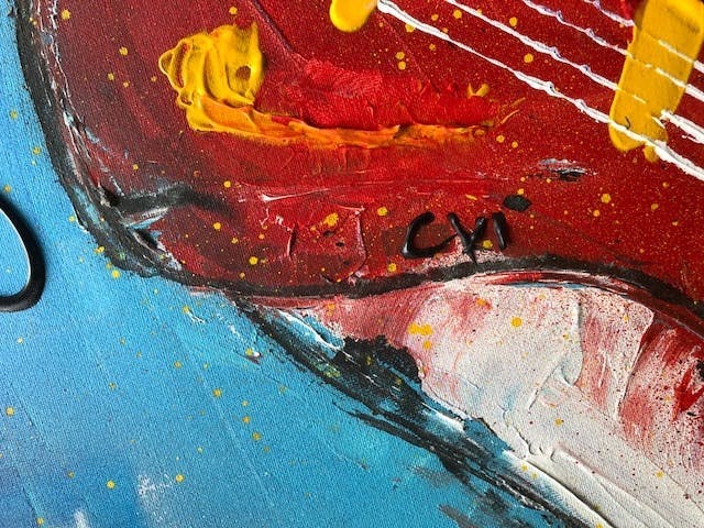 Niet of onleesbaar gesigneerd - Heel groot street art schilderij gesigneerd CVI - Rock & Roll  kopen? Bied vanaf 1!