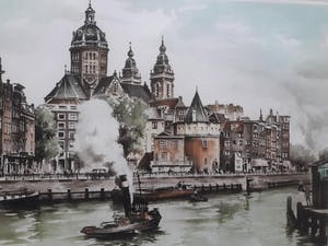 Roger Hebbelinck - Amsterdam "sint Nikolaas". Met echtheidscertificaat. kopen? Bied vanaf 75!