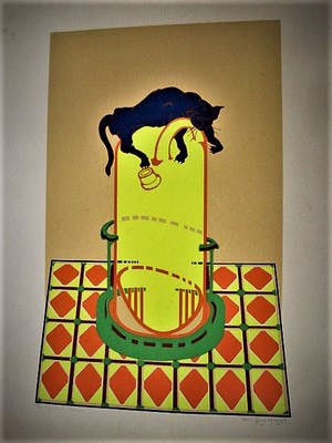 Saul Belem - Grote 1972 Popart zeefdruk - Tiger - eigen druk - gesigneerd kopen? Bied vanaf 30!