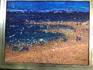 Jack Vissers - Aan het strand - acryl op paneel, ingelijst kopen? Bied vanaf 50!
