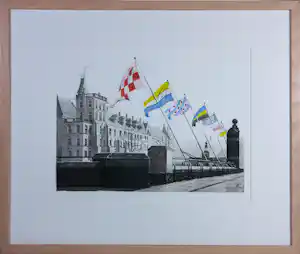 Wim Bettenhausen - Ets in vier kleuren, Voorjaar Den Haag - Ingelijst vendu pour 140€ !