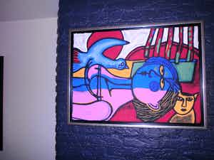 Corneille - Soleil rouge ciel blanc verkocht voor € 850!