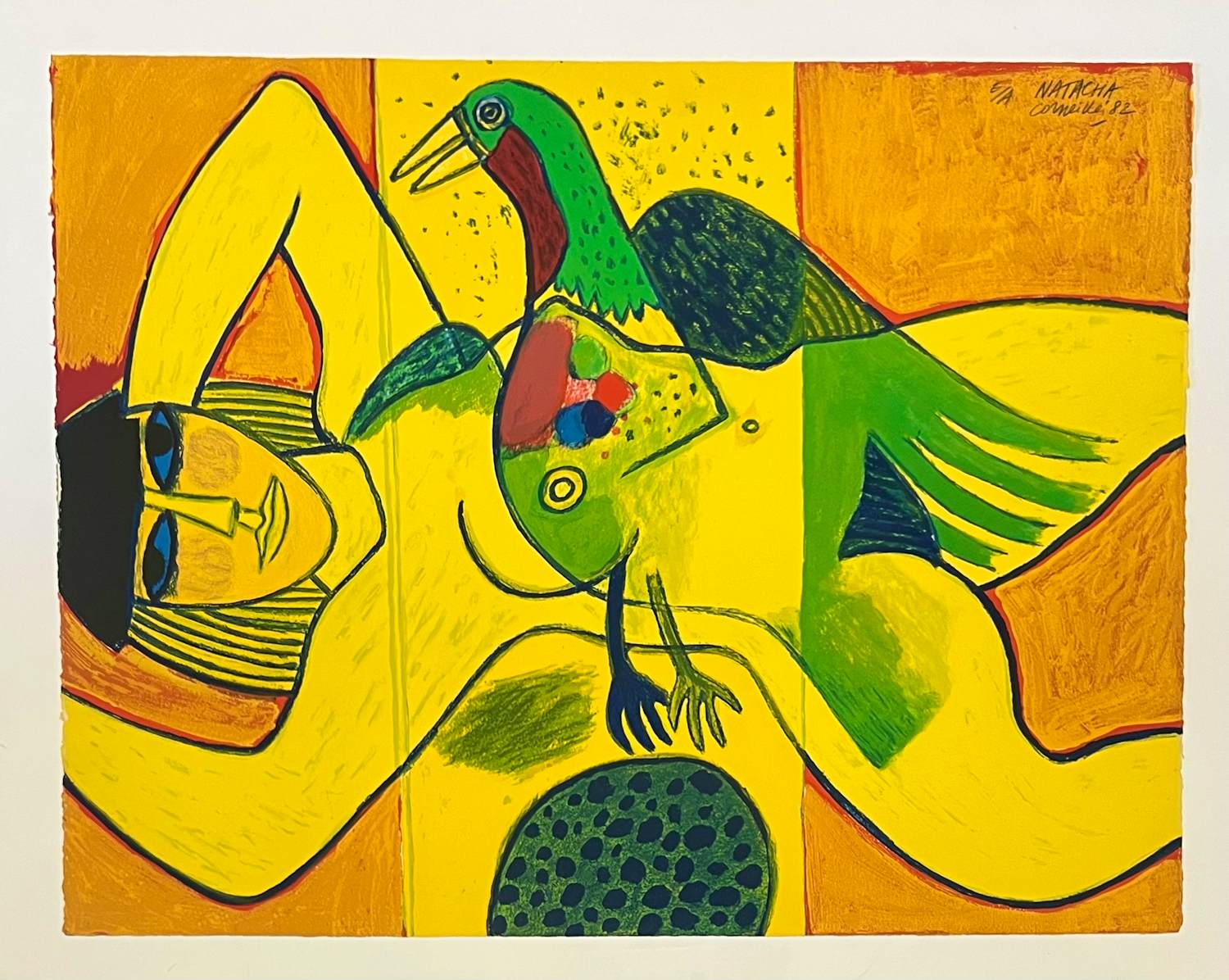 Corneille - Lithografie „Gele naakt“ E/A 1982 kopen? Bied vanaf 650!
