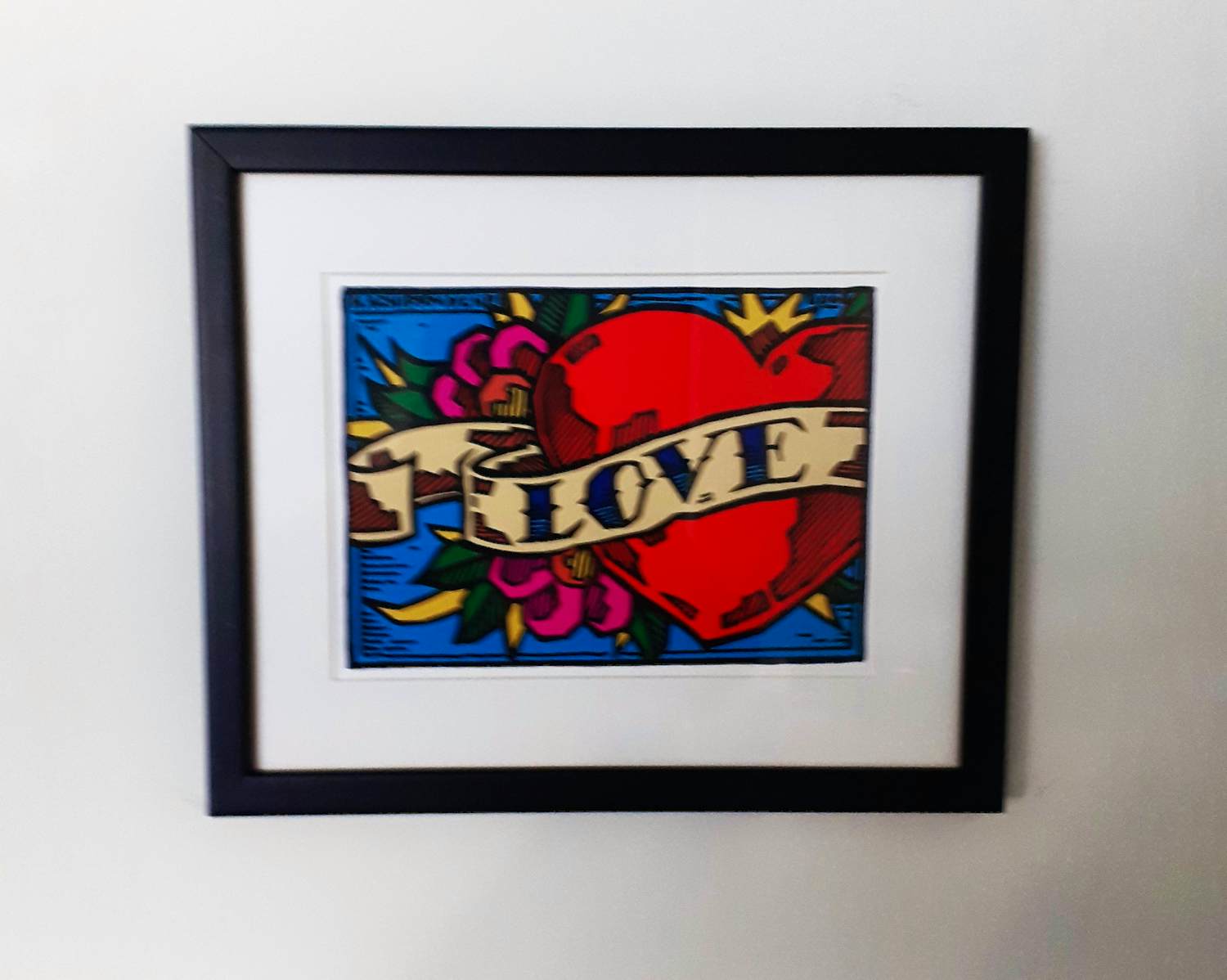 Henk Schiffmacher - 'Love' (mooi gelijst) verkocht voor € 85!