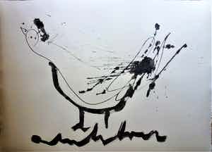 Anton Heyboer - De oervogel . verkocht voor € 225!