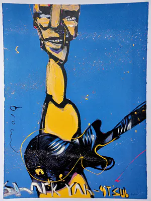 Herman Brood - De gitarist, zeefdruk kopen? Bied vanaf 375!